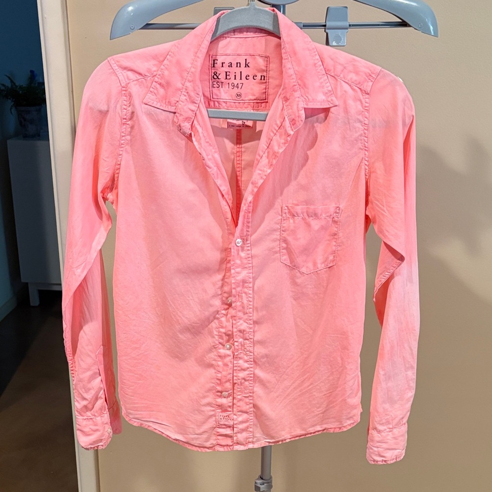 Frank & Eileen Bright Pink Button Down Shirt